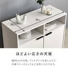 テレビ台にもなるキャビネット 2枚扉 (幅90cm DBR) 8枚目画像