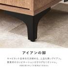 テレビ台にもなるキャビネット 2枚扉 (幅90cm DBR) 10枚目画像