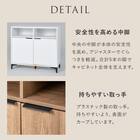 テレビ台にもなるキャビネット 2枚扉 (幅90cm DBR) 11枚目画像