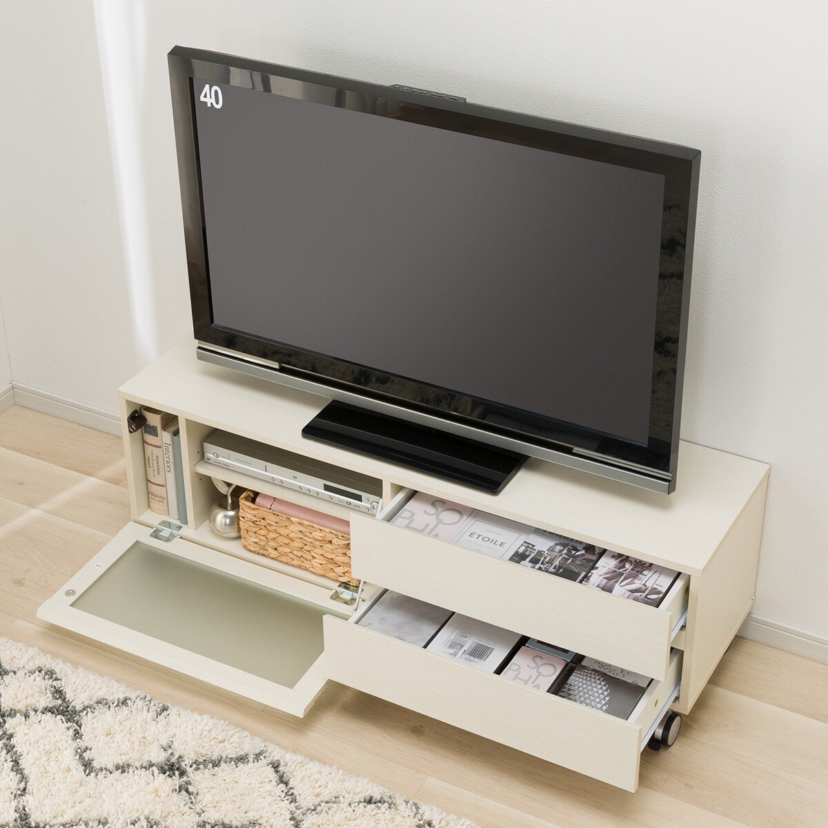 ニトリ テレビ台 GA102N 120　120cm ローボード(GA102N 120 WW/WW) | ニトリネット【公式】 家具