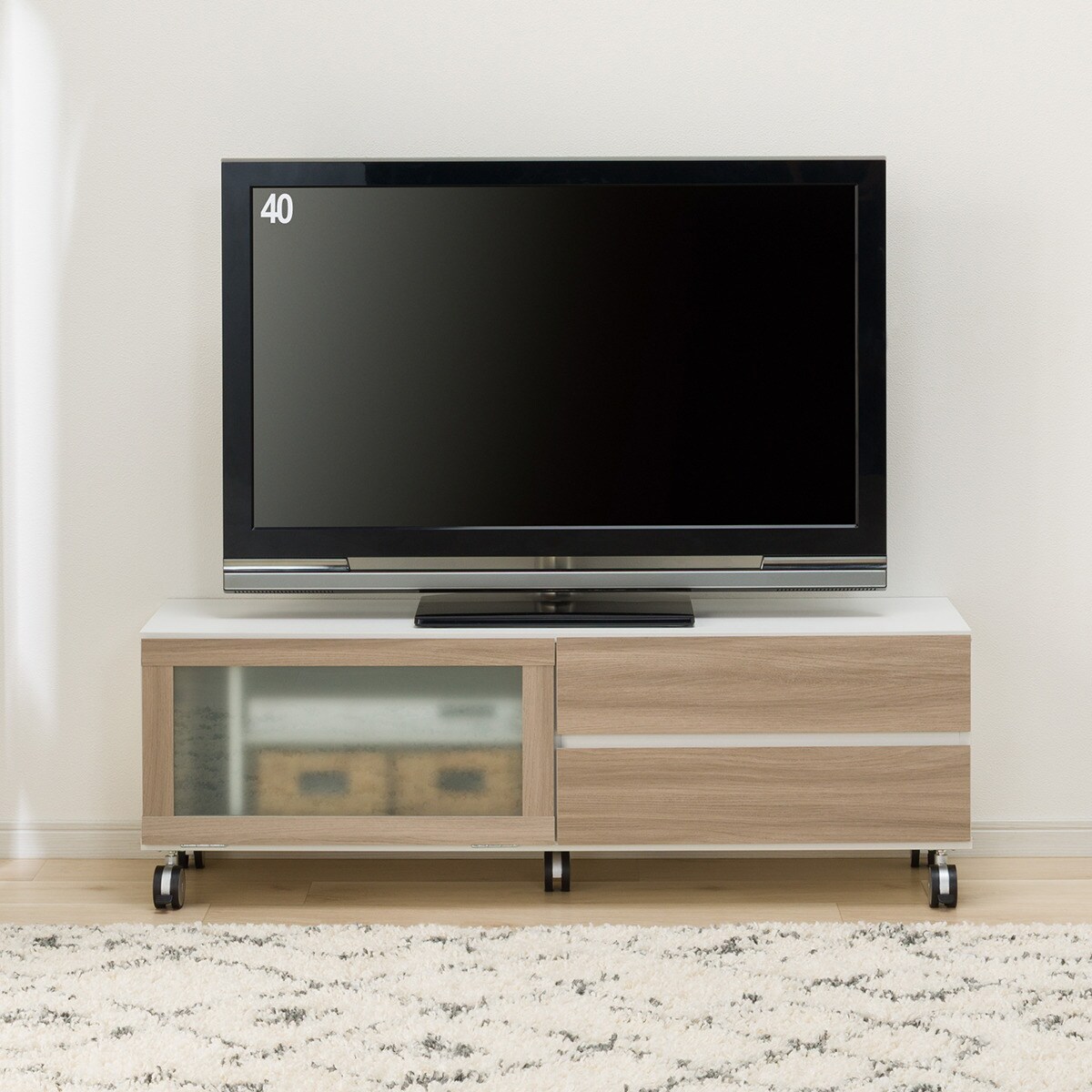 ニトリ テレビ台 GA102N 120　120cm ローボード(GA102N 120 MBR/BK) | ニトリネット【公式】 家具