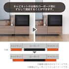 ローボード TV壁掛けセット(エディディア 幅150cm グレー)【島忠ホームズ商品】 2枚目画像