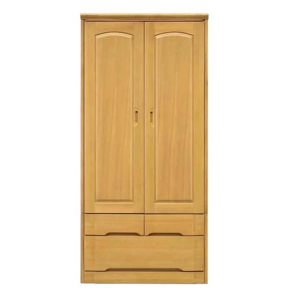 タモ突板洋服タンス90-2(NA) 1枚目画像