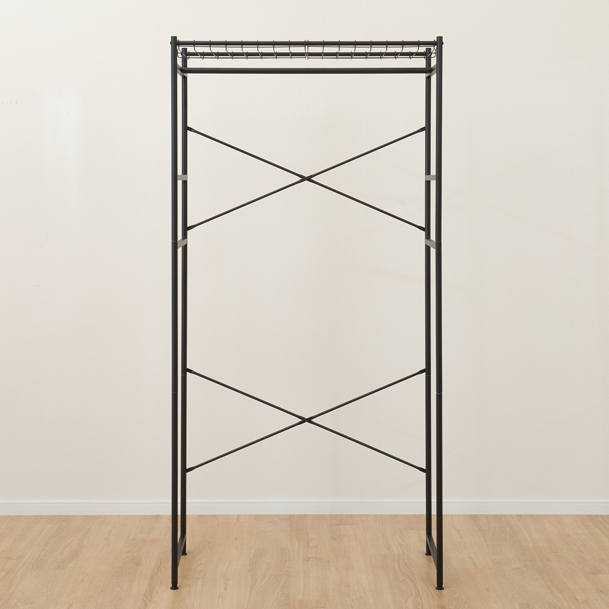 ニトリ　ハンガーラック　スチールラック　bn001 高さのあるコートハンガーラック(BN001 BK 96cm幅) | ニトリ