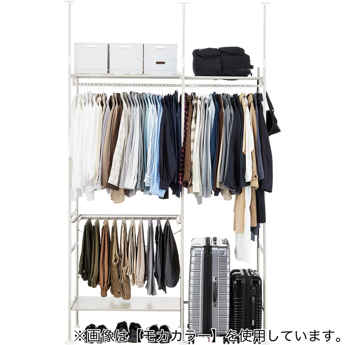 楽天市場】【店内全品対象☆25%OFFクーポン☆配布中 2/4 20時開始】ハンガーラック コートハンガー  【奥行30cm】縦横に伸縮する突っ張りクローゼットハンガー ロータイプ ワイド 1人暮らし ニッセン nissen : ニッセン 楽天市場店