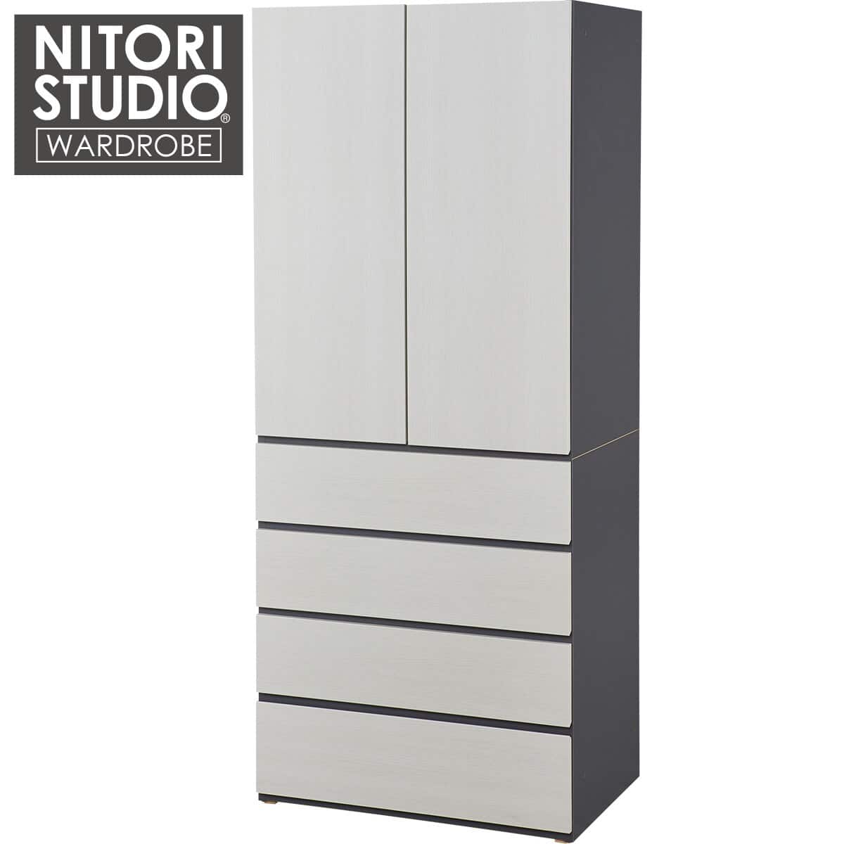 がじら　ニトリ　白　ブレザータンス　引き出し有 ニトリ（NITORI） ハイチェスト(エレアK 80 LBR 5段) : ニトリ Yahoo