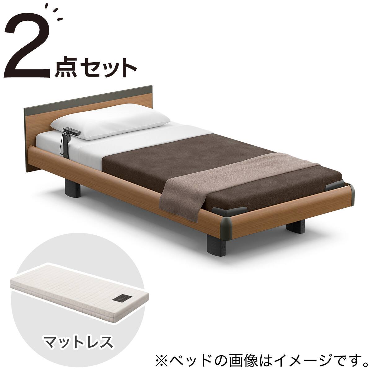 電動ベッド + マットレスセット シングル (RQ-A135スクエア 3モーター