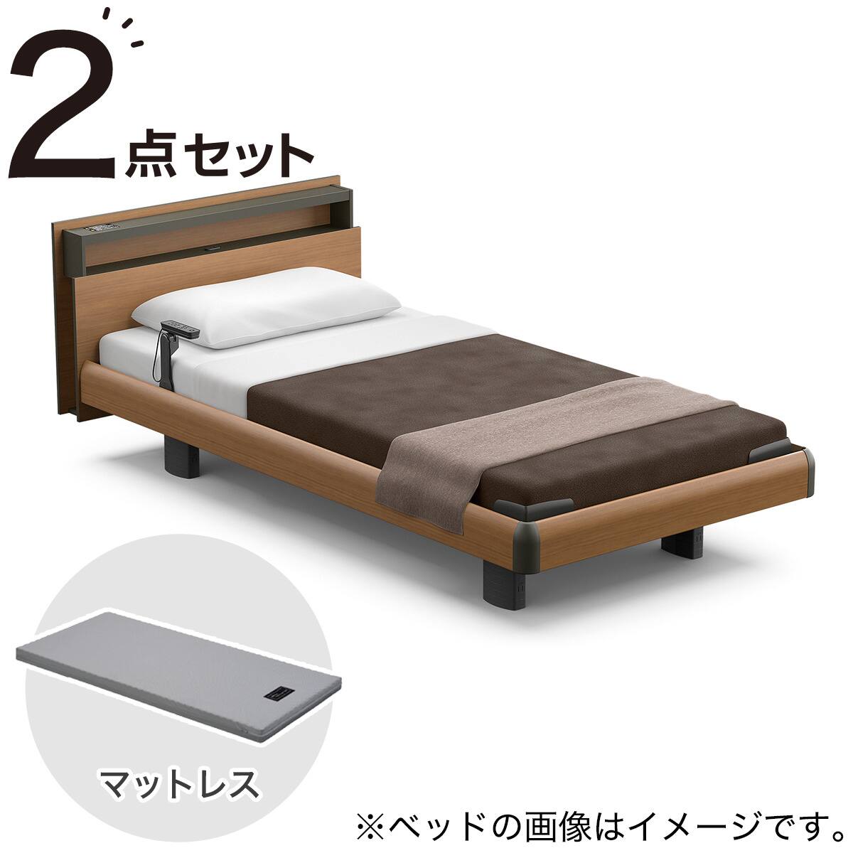 電動シングルベッドマットレスセット3モーター(RQ-A135キューブ GW/RM