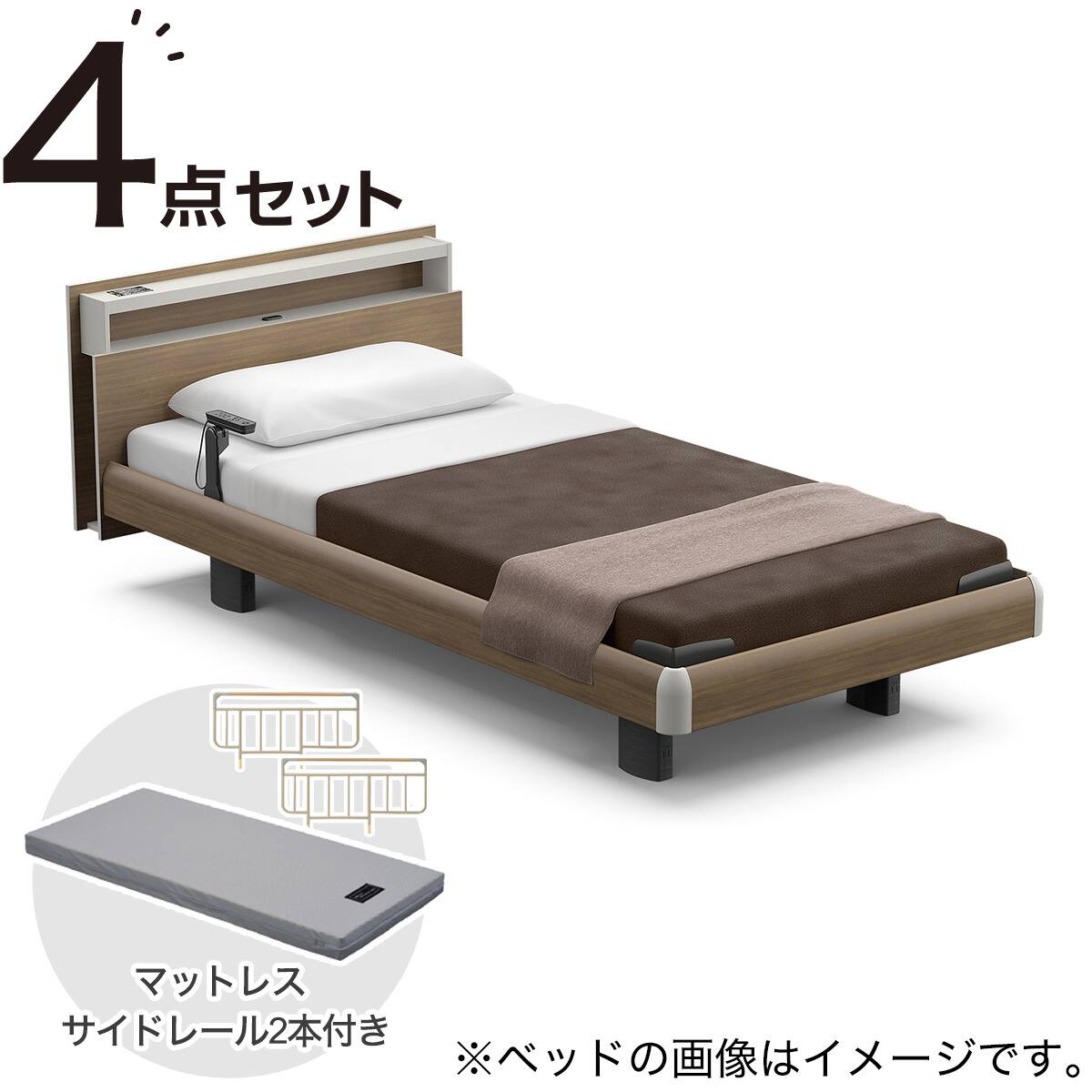 電動シングルベッドマットレスセット3モーター(RQ-A135キューブ GW/RM