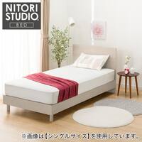 ベッドフレーム セミダブル フラットタイプ (NS-001 LEG/LOW すのこ GW)