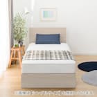 収納付きベッドフレーム クイーン フラットタイプ (NS-001 DR25 引き出し付き 床板 GW) 4枚目画像