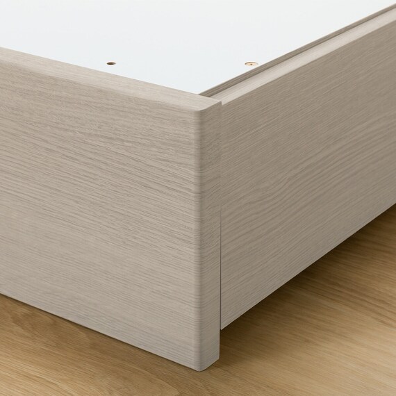 収納付きベッドフレーム クイーン フラットタイプ (NS-001 DR25 引き出し付き 床板 GW) 10枚目画像