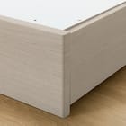 収納付きベッドフレーム クイーン フラットタイプ (NS-001 DR25 引き出し付き 床板 GW) 10枚目画像