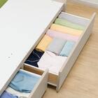 収納付きベッドフレーム クイーン フラットタイプ (NS-001 DR25 引き出し付き 床板 GW) 13枚目画像