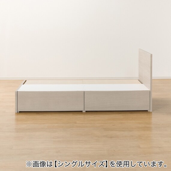 収納付きベッドフレーム クイーン フラットタイプ (NS-001 DR31 引き出し付き 深型 すのこ GW) 11枚目画像