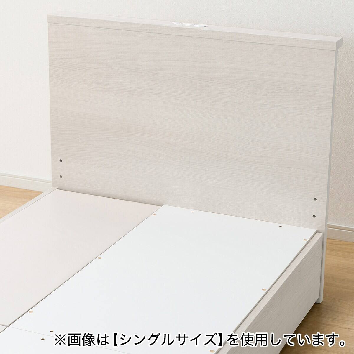 収納付きベッドフレーム セミダブル 棚付きタイプ (NS-002 DR25