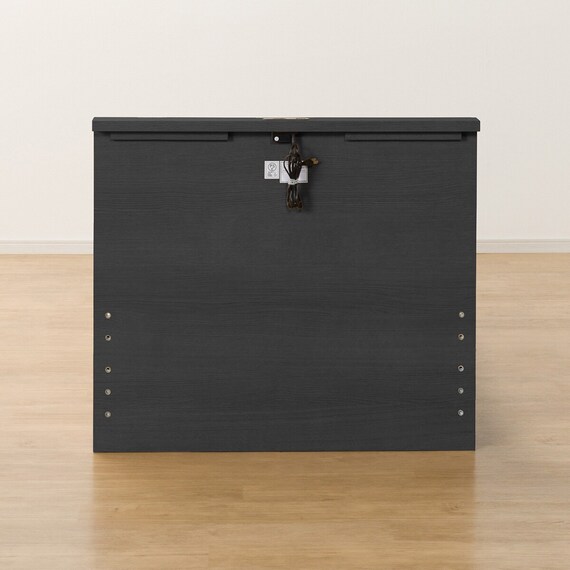 収納付きベッドフレーム シングル 棚付きタイプ (NS-002 DR31 引き出し付き 深型 すのこ BK) 8枚目画像