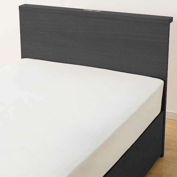 収納付きベッドフレーム シングル 棚付きタイプ (NS-002 DR31 引き出し付き 深型 すのこ BK) 9枚目画像