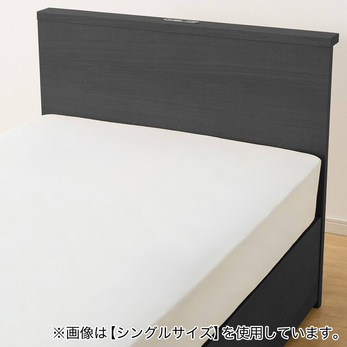 収納付きベッドフレーム セミダブル 棚付きタイプ (NS-002 DR31