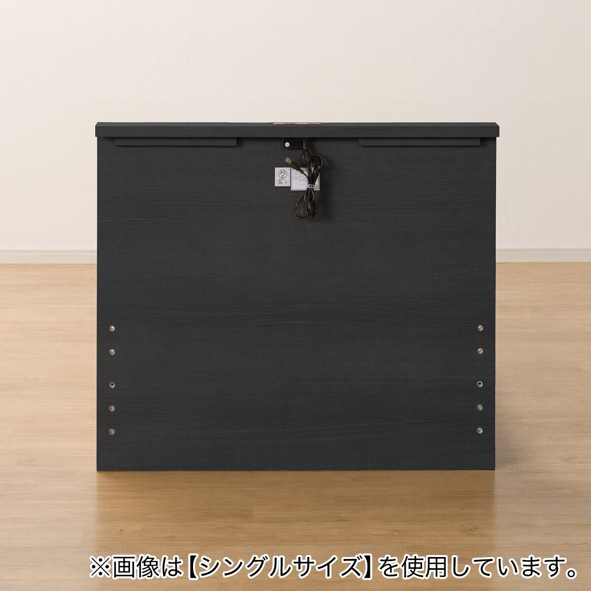 収納付きベッドフレーム クイーン 棚付きタイプ (NS-002 DR25