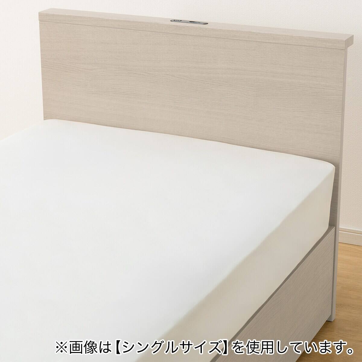 収納付きベッドフレーム セミダブル 棚付きタイプ (NS-002 DR31