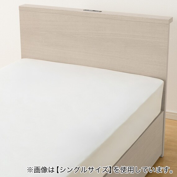 収納付きベッドフレーム セミダブル 棚付きタイプ (NS-002 DR31 