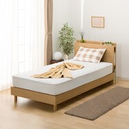 棚・サイド収納付きベッドフレーム(NS-003 LEG/LOW すのこ)