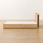 シングル 棚・サイド収納付きベッドフレーム(NS-003 浅型/床板 LBR) 13枚目画像