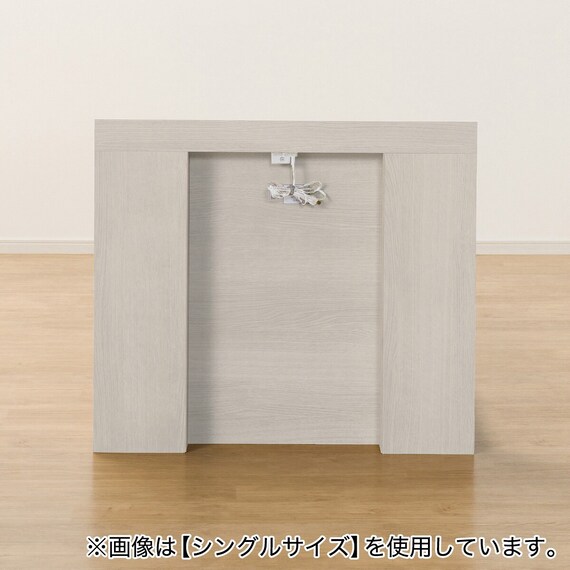 収納付きベッドフレーム セミダブル 棚・サイド収納付きタイプ (NS-003 DR31 引き出し付き 深型 すのこ WW) 8枚目画像