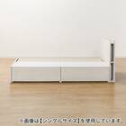 収納付きベッドフレーム セミダブル 棚・サイド収納付きタイプ (NS-003 DR31 引き出し付き 深型 すのこ WW) 13枚目画像