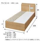 収納付きベッドフレーム セミダブル 棚・サイド収納付きタイプ (NS-003 DR31 引き出し付き 深型 すのこ WW) 15枚目画像