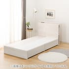 ダブル 棚・サイド収納付きベッドフレーム(NS-003 浅型/床板 WW) 6枚目画像