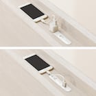 ダブル 棚・サイド収納付きベッドフレーム(NS-003 浅型/床板 WW) 10枚目画像