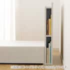 ダブル 棚・サイド収納付きベッドフレーム(NS-003 浅型/床板 WW) 12枚目画像