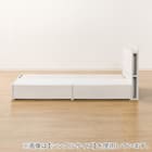 ダブル 棚・サイド収納付きベッドフレーム(NS-003 浅型/床板 WW) 13枚目画像