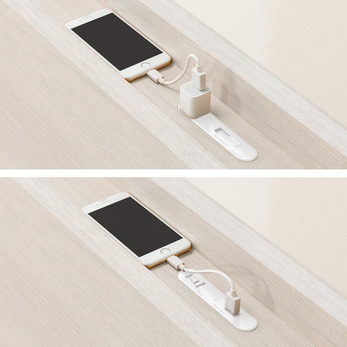 ダブル 棚・サイド収納付きベッドフレーム(NS-003 深型/すのこ WW