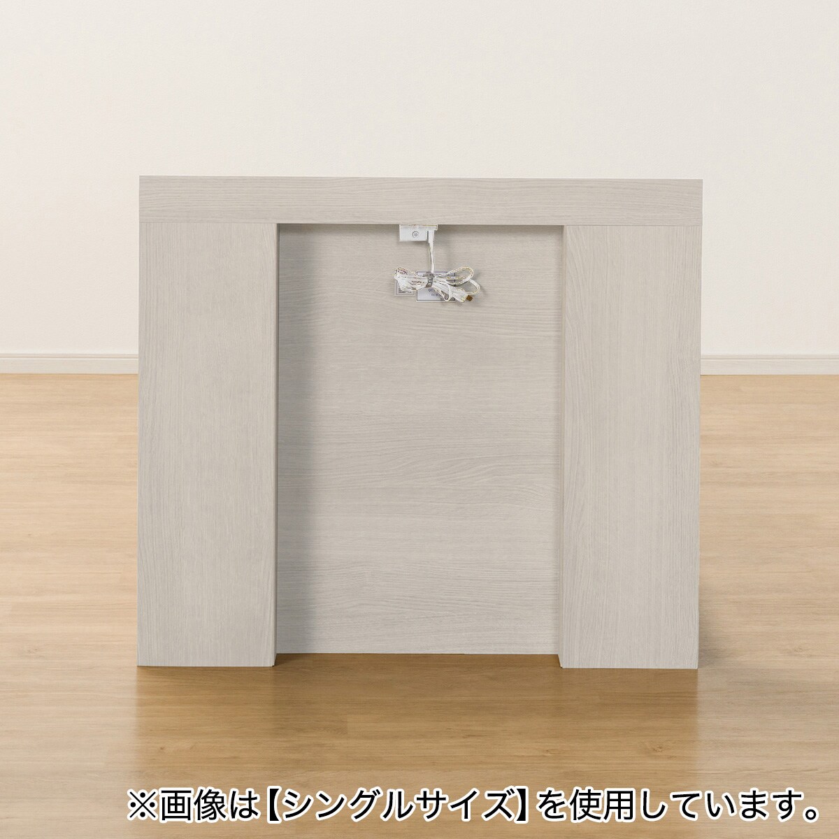 クイーン 棚・サイド収納付きベッドフレーム(NS-003 深型/すのこ WW