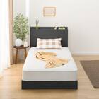 シングル 棚・サイド収納付きベッドフレーム(NS-003 LEG/LOW 床板 BK) 6枚目画像