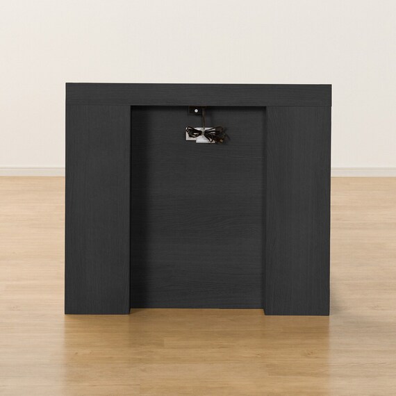 シングル 棚・サイド収納付きベッドフレーム(NS-003 LEG/LOW 床板 BK) 9枚目画像