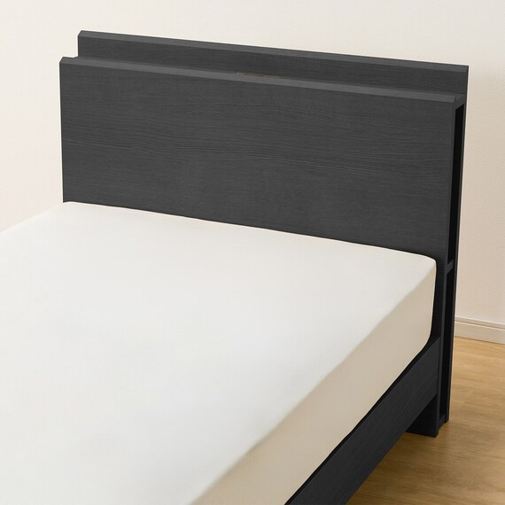 シングル 棚・サイド収納付きベッドフレーム(NS-003 LEG/LOW 床板 BK) 10枚目画像