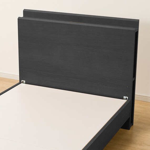 シングル 棚・サイド収納付きベッドフレーム(NS-003 LEG/LOW 床板 BK) 11枚目画像