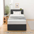 収納付きベッドフレーム ダブル 棚・サイド収納付きタイプ (NS-003 DR31 引き出し付き 深型 床板 BK) 5枚目画像