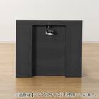 収納付きベッドフレーム ダブル 棚・サイド収納付きタイプ (NS-003 DR31 引き出し付き 深型 床板 BK) 7枚目画像