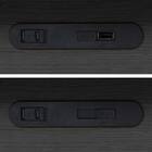 収納付きベッドフレーム ダブル 棚・サイド収納付きタイプ (NS-003 DR31 引き出し付き 深型 床板 BK) 11枚目画像