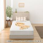 セミダブル 棚・サイド収納付きベッドフレーム(NS-003 LEG/LOW すのこ GW) 7枚目画像