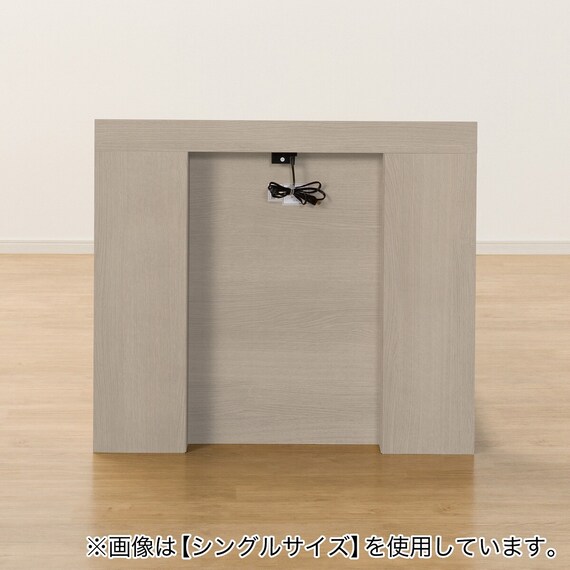 セミダブル 棚・サイド収納付きベッドフレーム(NS-003 LEG/LOW すのこ GW) 10枚目画像