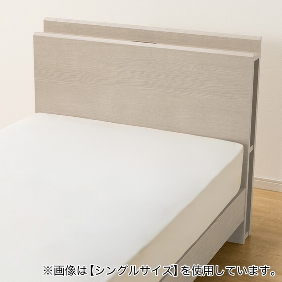 セミダブル 棚・サイド収納付きベッドフレーム(NS-003 LEG/LOW すのこ GW) 11枚目画像