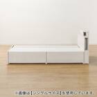 収納付きベッドフレーム セミダブル 棚・サイド収納・照明付きタイプ1 (NS-004 DR31 引き出し付き 深型 床板 WW) 15枚目画像