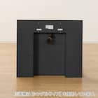 セミダブル 棚・照明・サイド収納付きベッドフレーム(NS-004 LEG/LOW すのこ BK) 10枚目画像