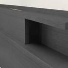 セミダブル 棚・照明・サイド収納付きベッドフレーム(NS-004 LEG/LOW すのこ BK) 16枚目画像